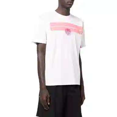 Stone Island SS22 Striped Logo T-Shirt White