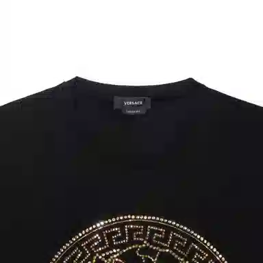 Versace Medusa Studded T-Shirt Black