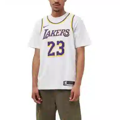Nike NBA Lakers LeBron James 23 Fan Jersey White