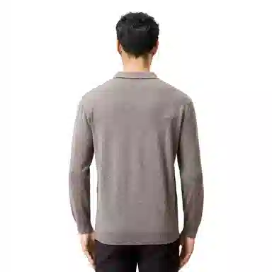 恒源祥 纯色套头翻领毛衣 男款