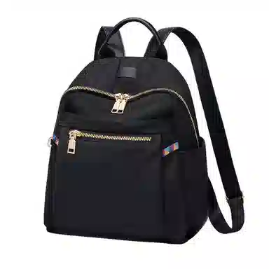 老人头 轻便实用休闲 尼龙 双肩包 女款 黑色