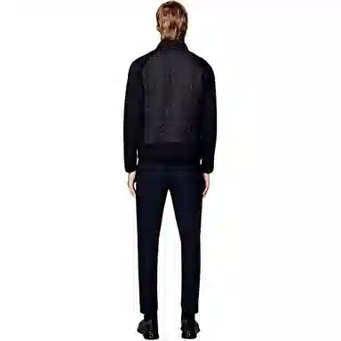 比音勒芬 纯色立领休闲棉服 男款 黑色