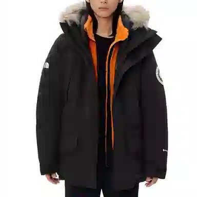 The North Face Logo Embroidered Hoodie Jacket Black