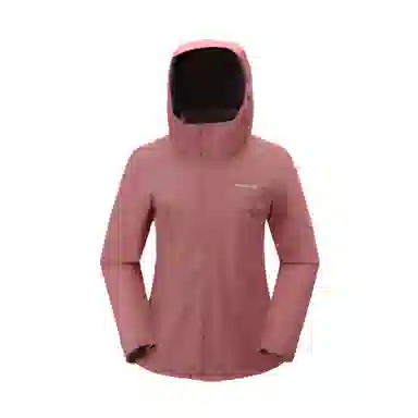 探路者 防雨羽绒内胆纯色可脱卸三合一冲锋衣 女款