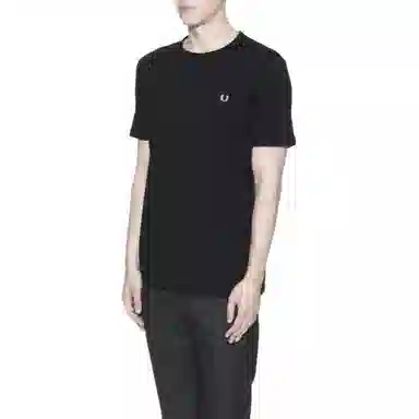 Fred Perry Logo Print T-Shirt Navy