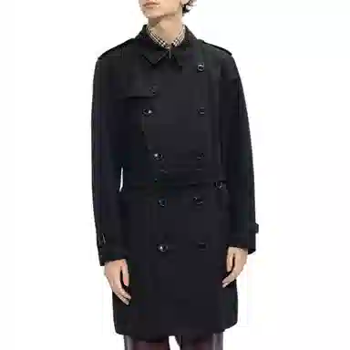 Burberry Double-Breasted Coat Black
