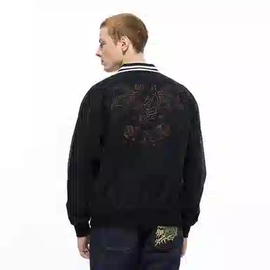 Oniarai Wing Embroidery Jacket Black