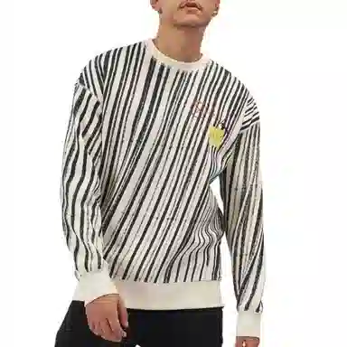 Puma x Michael Lau Striped Logo Crewneck Sweatshirt White