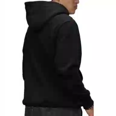季言 舒适休闲纯色连帽厚款重磅透气卫衣 男款 黑色