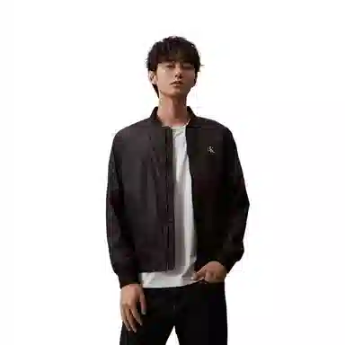 Calvin Klein Embroidered Letter Bomber Jacket