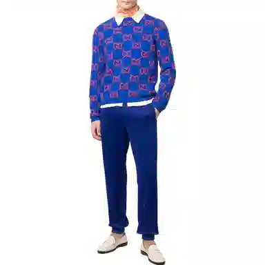 Gucci SS22 Logo Print Sweatpants Blue