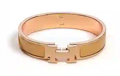 Hermes Enamel Bracelet Rose Gold