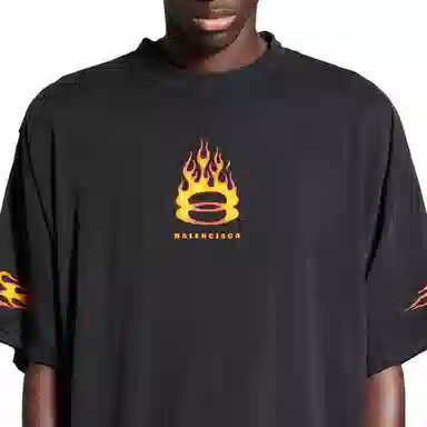 Balenciaga SS24 Flame Logo T-Shirt