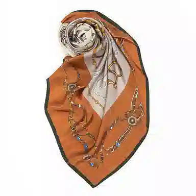 上海故事 加大真丝大方巾 桑蚕丝 丝巾 女款 温婉花意