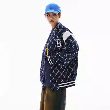 MLB Vintage Baseball Jacket Navy