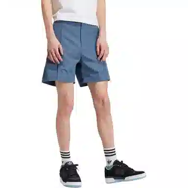 adidas Originals Logo Embroidered Zip Shorts Blue