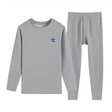 贴身领域 青少年德绒发热内衣初中高中学生秋衣秋裤棉毛衫保暖套装 男款