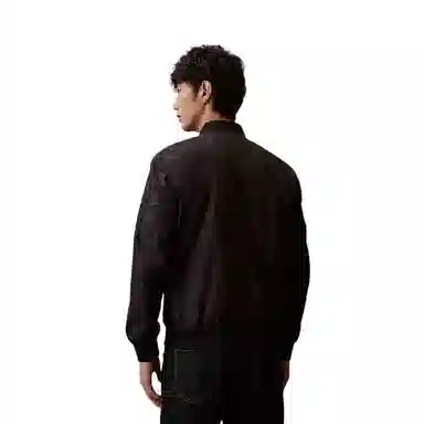Calvin Klein Embroidered Letter Bomber Jacket