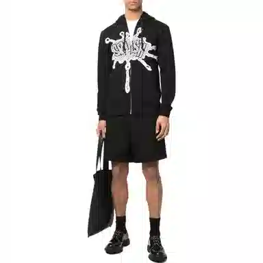 CDG SS22 Hooded Sweatshirt Black