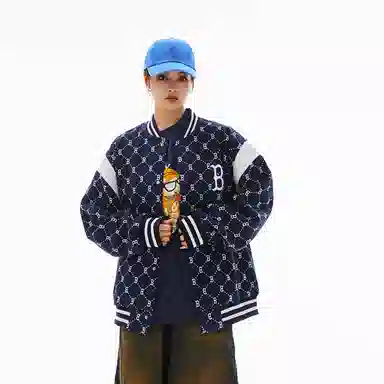 MLB Vintage Baseball Jacket Navy