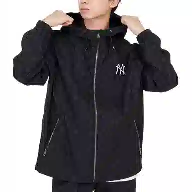 MLB SS24 Yankees Full Print Zip Hoodie Black