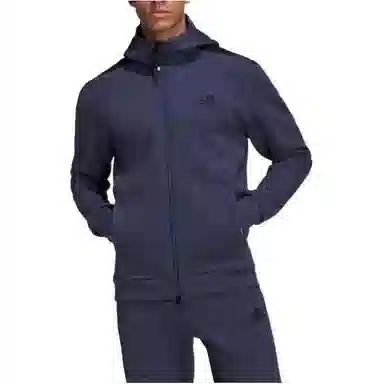 adidas Logo Zip Hoodie Blue