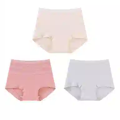 古今 高腰抗菌裆收腹舒适提臀蕾丝透气包臀无痕内裤 女 组合装