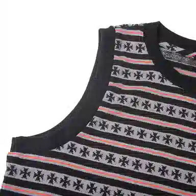 Chrome Hearts SS23 Black Striped Tank Top