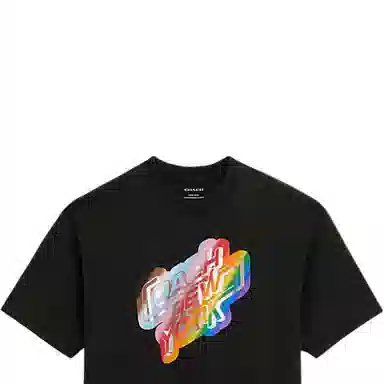 COACH Rainbow Logo T-Shirt Black