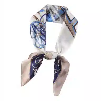 上海故事 加大真丝大方巾 桑蚕丝 丝巾 女款 温婉花意