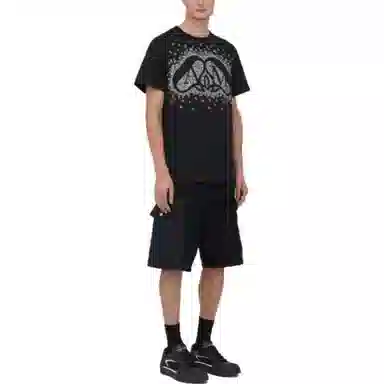 Alexander McQueen Printed Crewneck T-Shirt Black