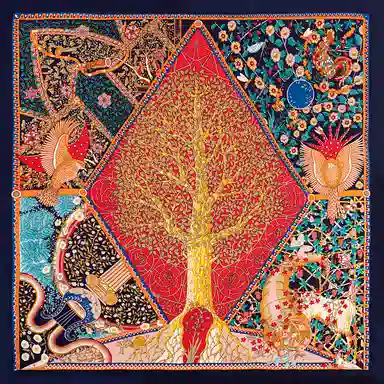 上海故事 加大真丝大方巾 桑蚕丝 丝巾 女款 温婉花意