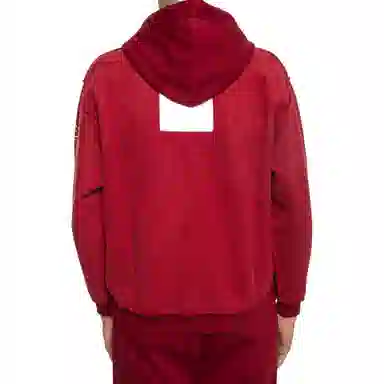 Vetements Logo Print Zip Hoodie Red
