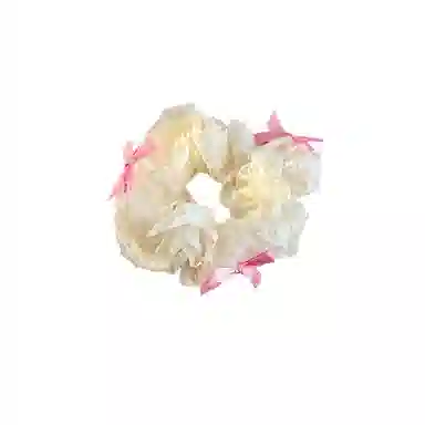 水中玉 韩系温柔丝带蝴蝶结大肠发圈扎头发皮筋高级感马尾发绳头饰 布艺 头绳 女款