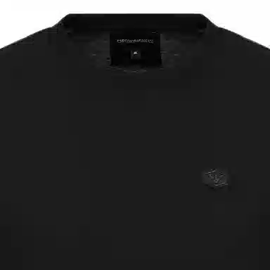 Emporio Armani FW22 Black Crewneck Long Sleeve Tee