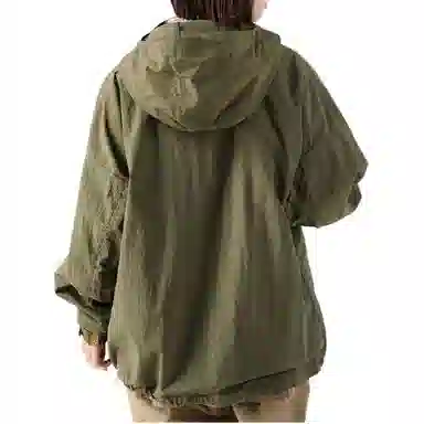 Timberland x C.F. Stead SS24 Indigo Suede Half-Zip Windbreaker Hoodie