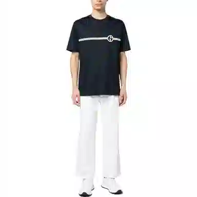 Giorgio Armani SS23 Logo T-Shirt Blue