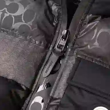 COACH Logo Down Vest Black