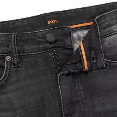 HUGO BOSS Slim-Fit Jeans In Black Comfort-Stretch Denim