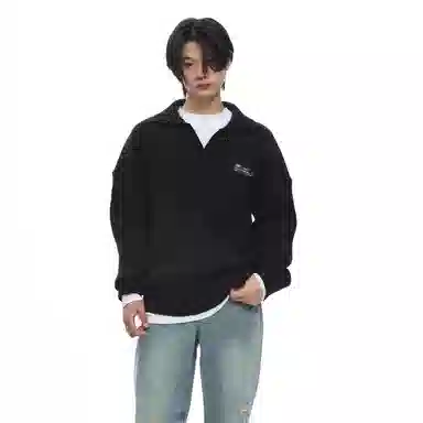 ROARINGWILD Retro Sweater Black