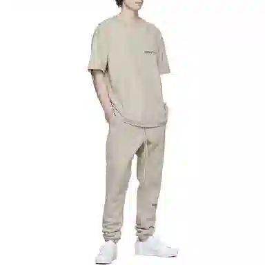 Fear of God Essentials Beige Linen Tee