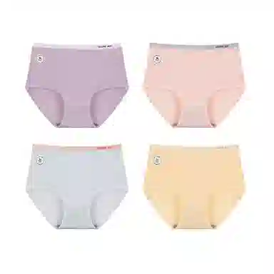 兰缪 甜美柔软高腰收腹提臀贴身透气抑菌无痕内裤 女款 组合装