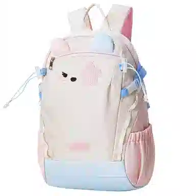 音魅 轻便可爱 织物 双肩包 女款 白色/卡其