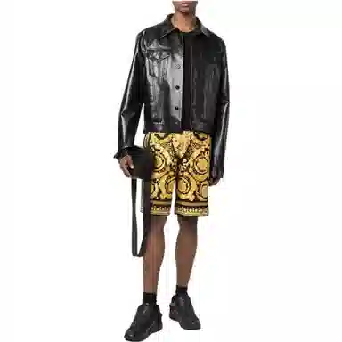 Versace SS22 Barocco Silk Shorts