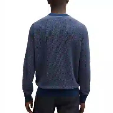 HUGO BOSS Cotton-Blend Sweater With Two-Tone Structure