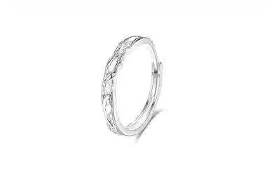 牧言 冷淡风简约小众设计高级感 镂空交织树枝荆棘花环对戒可调节指环 合金 连理枝戒指 男女同款情侣款