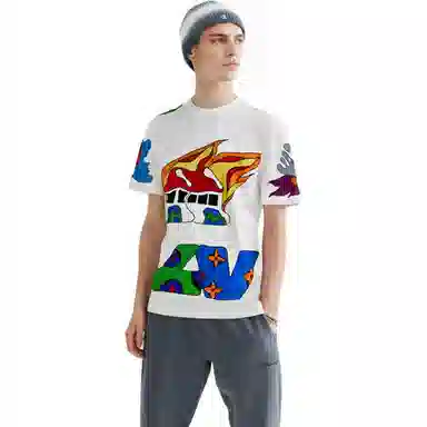 Louis Vuitton SS21 Cartoon Logo T-Shirt White