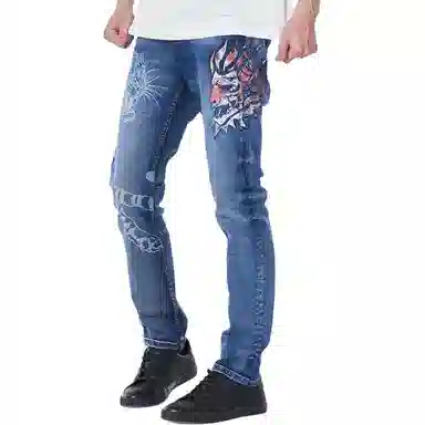 Onitsuka Tiger Animal Embroidery Jeans