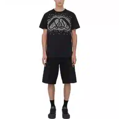 Alexander McQueen Printed Crewneck T-Shirt Black
