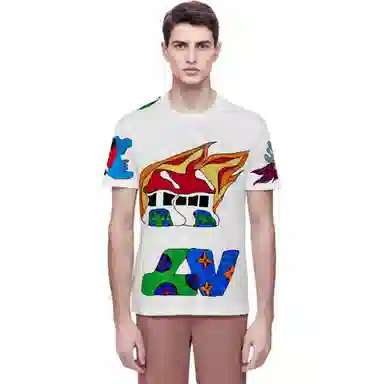 Louis Vuitton SS21 Cartoon Logo T-Shirt White